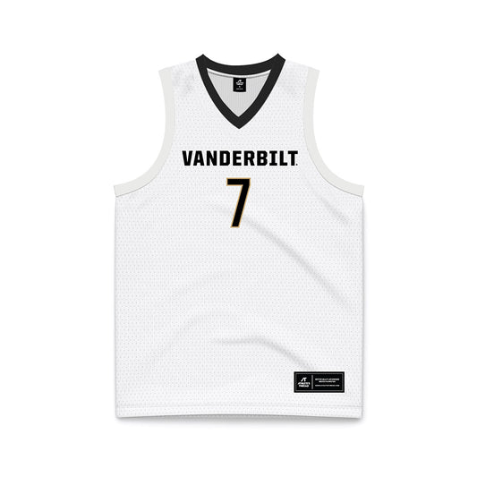 Vanderbilt - NCAA Men's Basketball : Chandler Bing - White Basketball Jersey-0