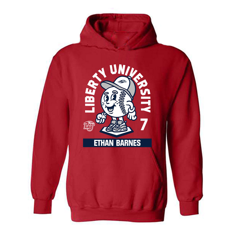 Liberty - NCAA Baseball : Ethan Barnes - Fashion Shersey Hooded Sweatshirt-0