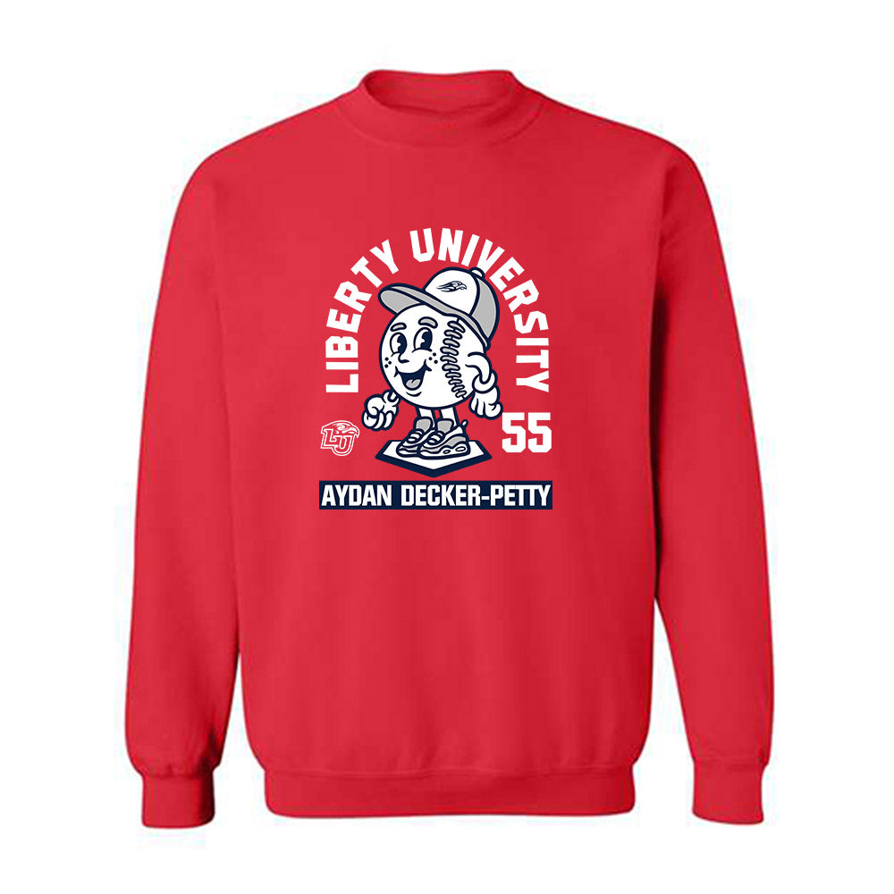 Liberty - NCAA Baseball : Aydan Decker-Petty - Fashion Shersey Crewneck Sweatshirt-0