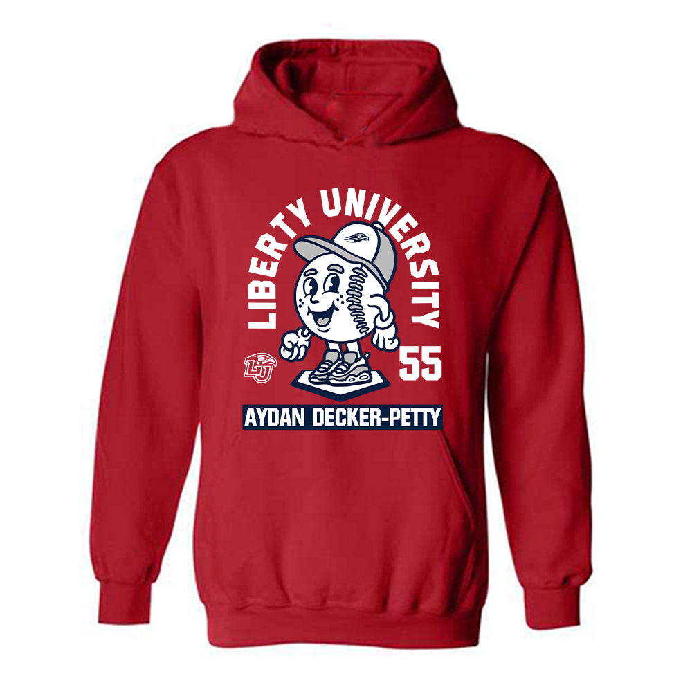 Liberty - NCAA Baseball : Aydan Decker-Petty - Fashion Shersey Hooded Sweatshirt-0