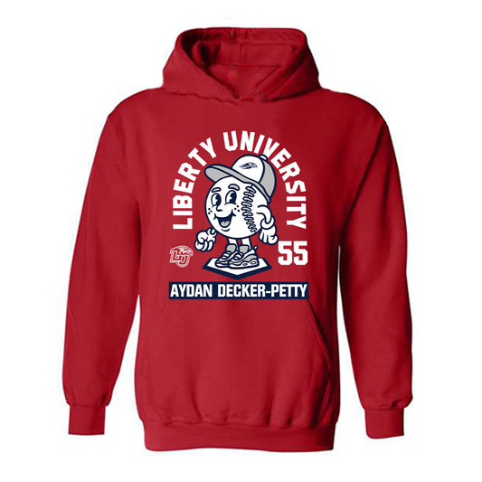 Liberty - NCAA Baseball : Aydan Decker-Petty - Fashion Shersey Hooded Sweatshirt-0