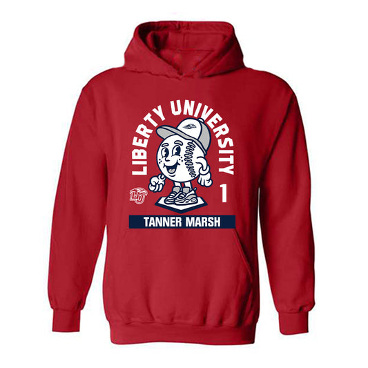 Liberty - NCAA Baseball : Tanner Marsh - Fashion Shersey Hooded Sweatshirt-0