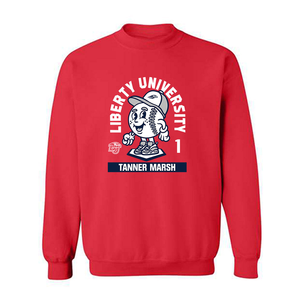 Liberty - NCAA Baseball : Tanner Marsh - Fashion Shersey Crewneck Sweatshirt-0