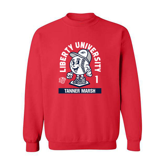 Liberty - NCAA Baseball : Tanner Marsh - Fashion Shersey Crewneck Sweatshirt-0