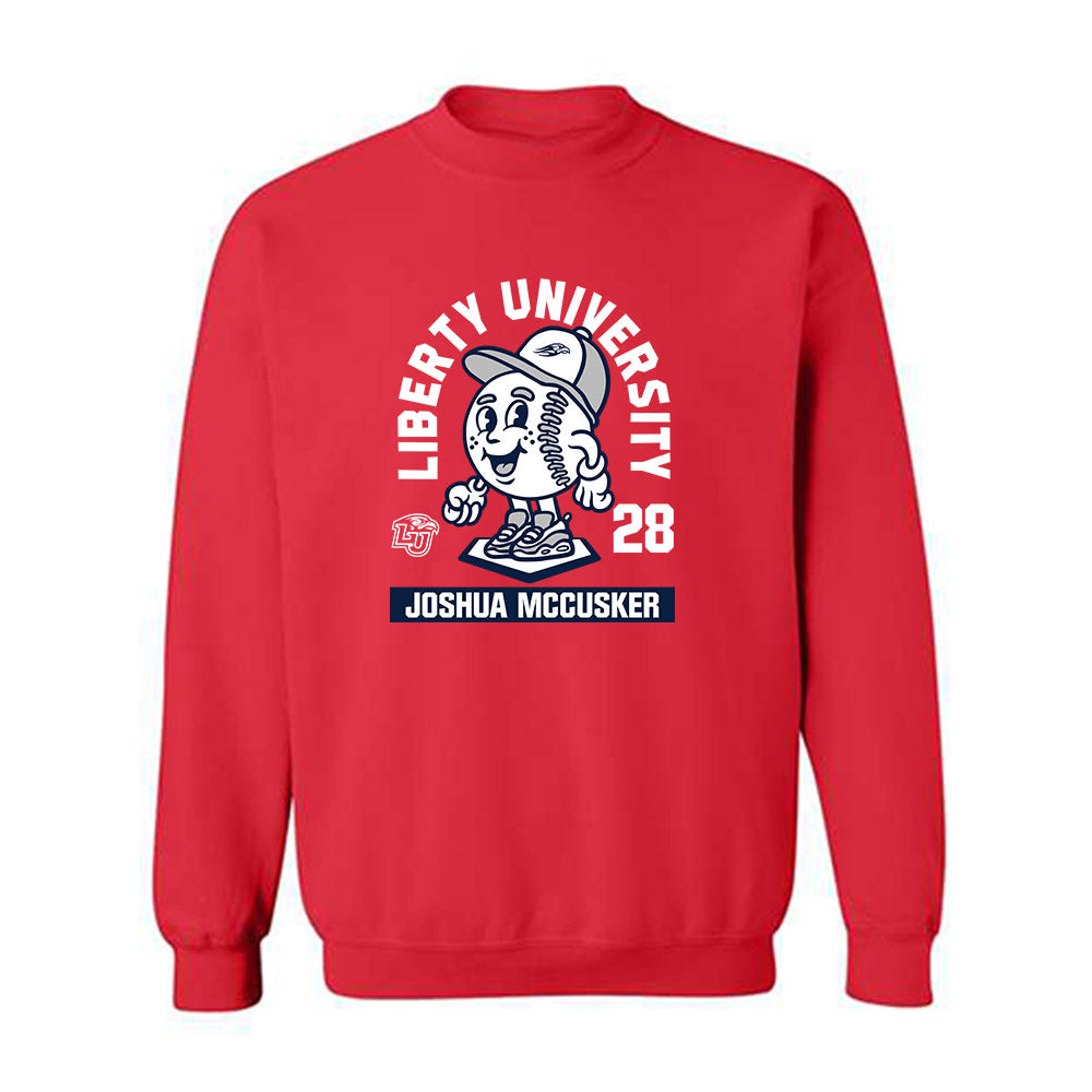 Liberty - NCAA Baseball : Joshua Mccusker - Fashion Shersey Crewneck Sweatshirt-0