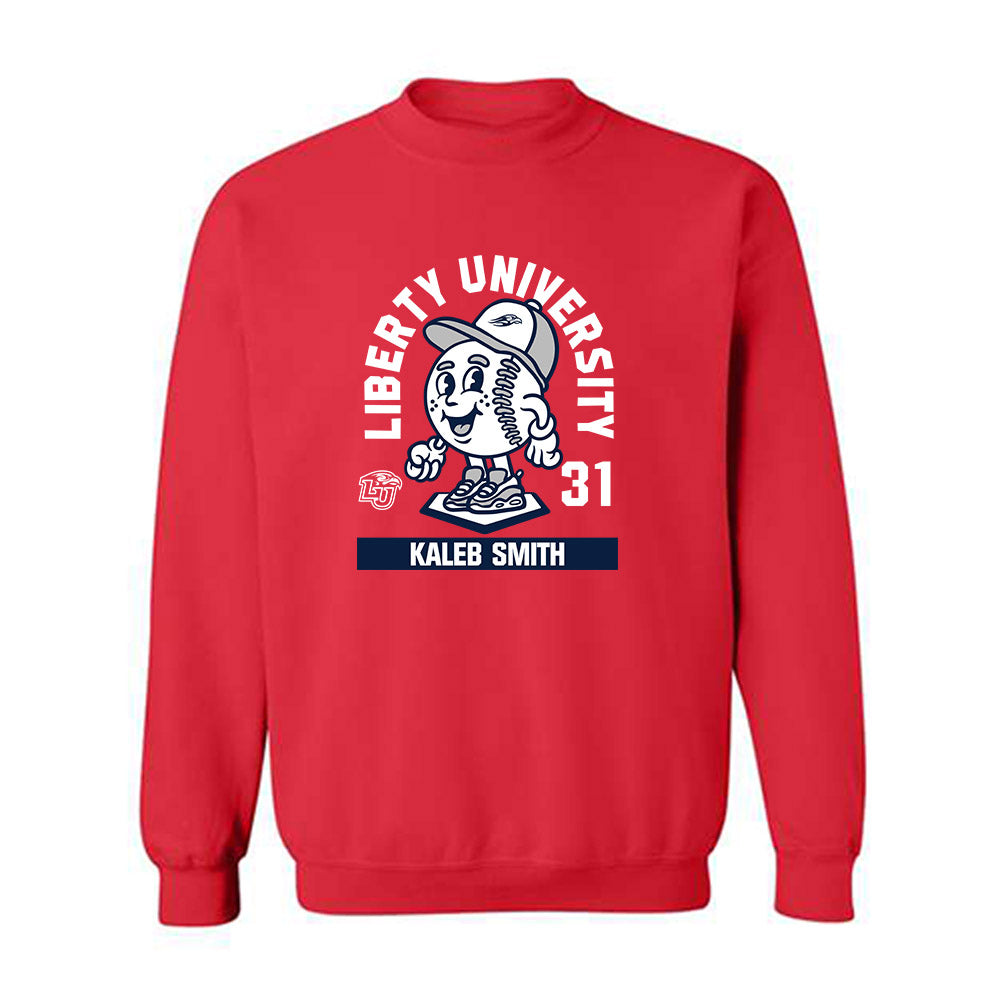 Liberty - NCAA Baseball : Kaleb Smith - Fashion Shersey Crewneck Sweatshirt-0
