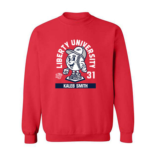 Liberty - NCAA Baseball : Kaleb Smith - Fashion Shersey Crewneck Sweatshirt-0