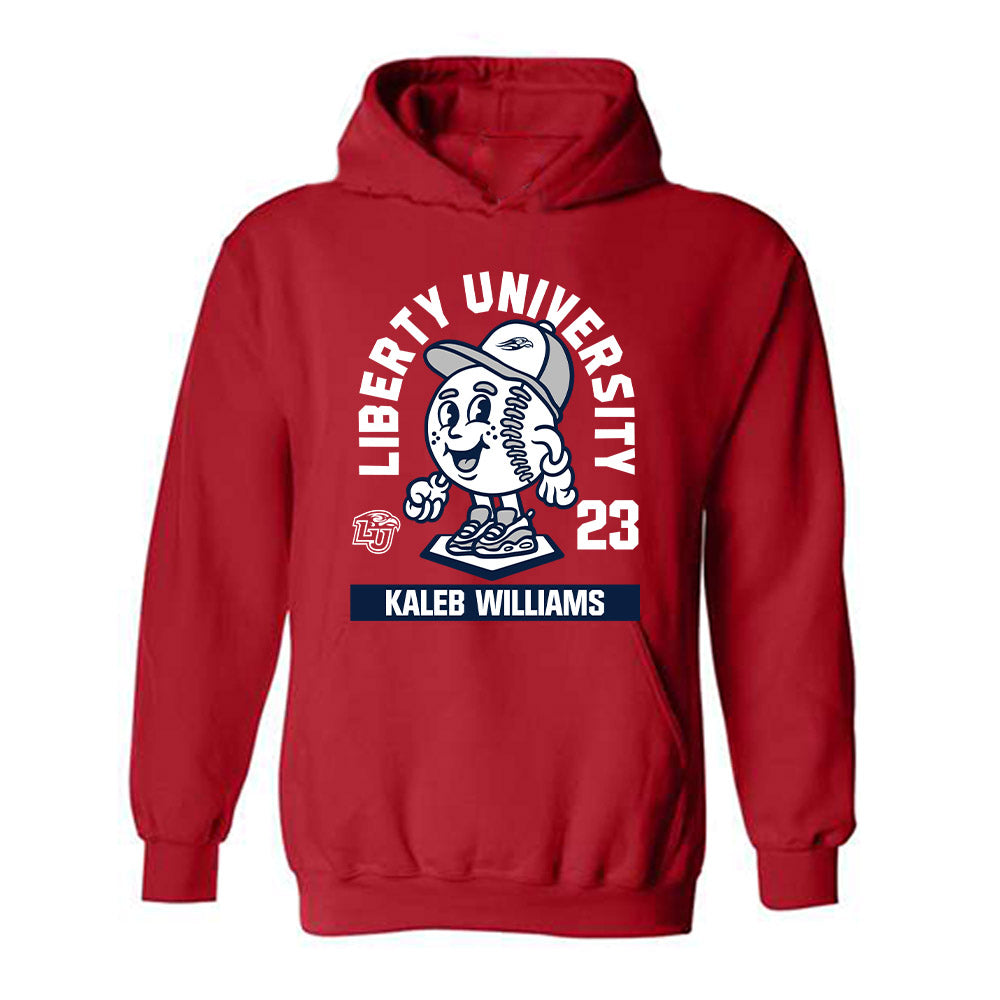 Liberty - NCAA Baseball : Kaleb Williams - Fashion Shersey Hooded Sweatshirt-0