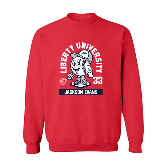 Liberty - NCAA Baseball : Jackson Evans - Fashion Shersey Crewneck Sweatshirt-0