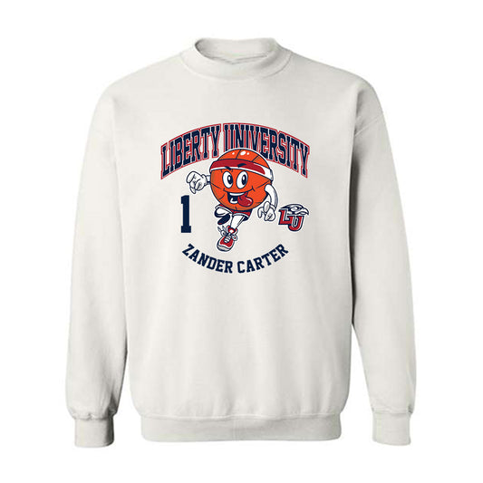 Liberty - NCAA Men's Basketball : Zander Carter - Fashion Shersey Crewneck Sweatshirt-0