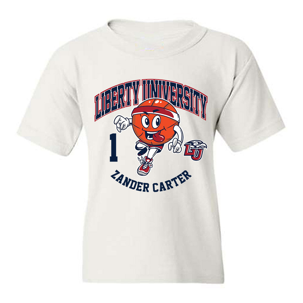 Liberty - NCAA Men's Basketball : Zander Carter - Fashion Shersey Youth T-Shirt-0