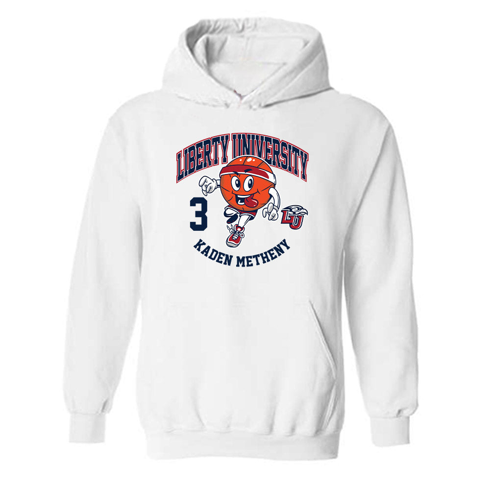 Liberty - NCAA Men's Basketball : Kaden Metheny - Fashion Shersey Hooded Sweatshirt-0