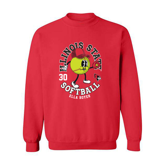 Illinois State - NCAA Softball : Ella Boyer - Fashion Shersey Crewneck Sweatshirt-0