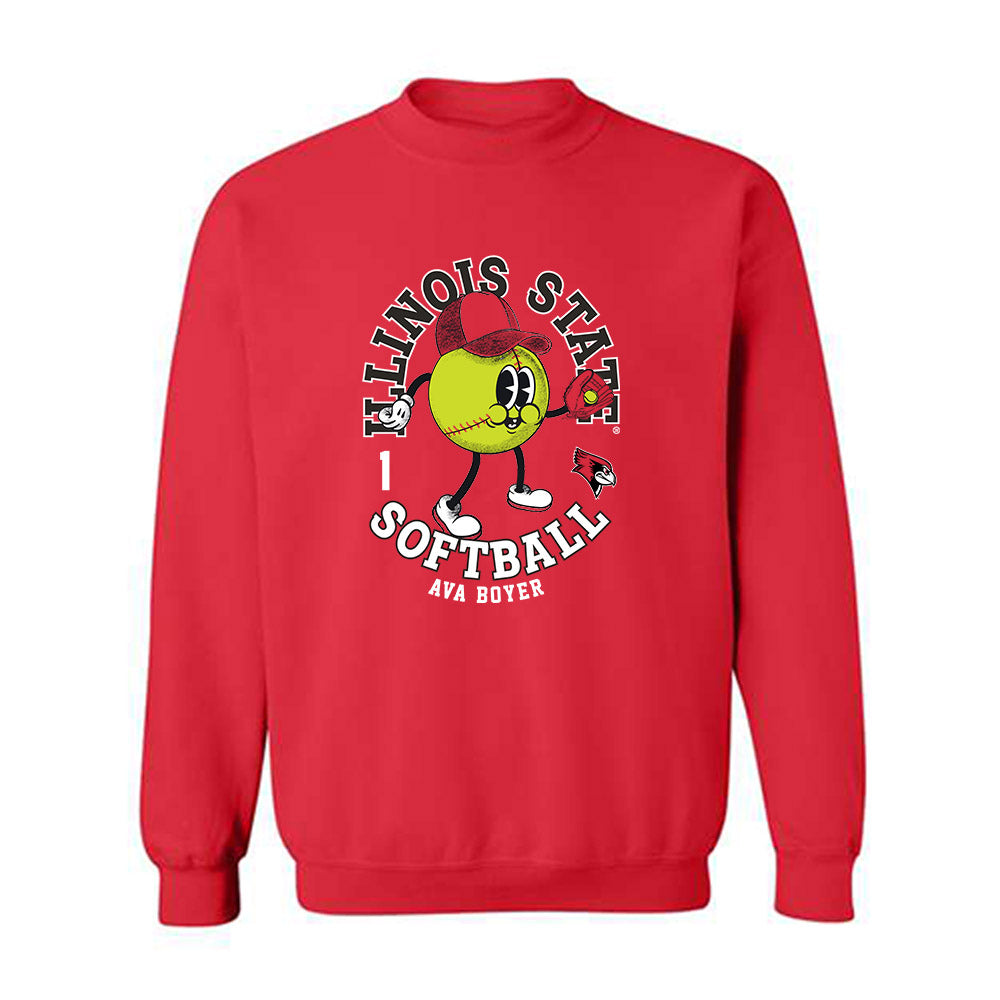 Illinois State - NCAA Softball : Ava Boyer - Fashion Shersey Crewneck Sweatshirt-0