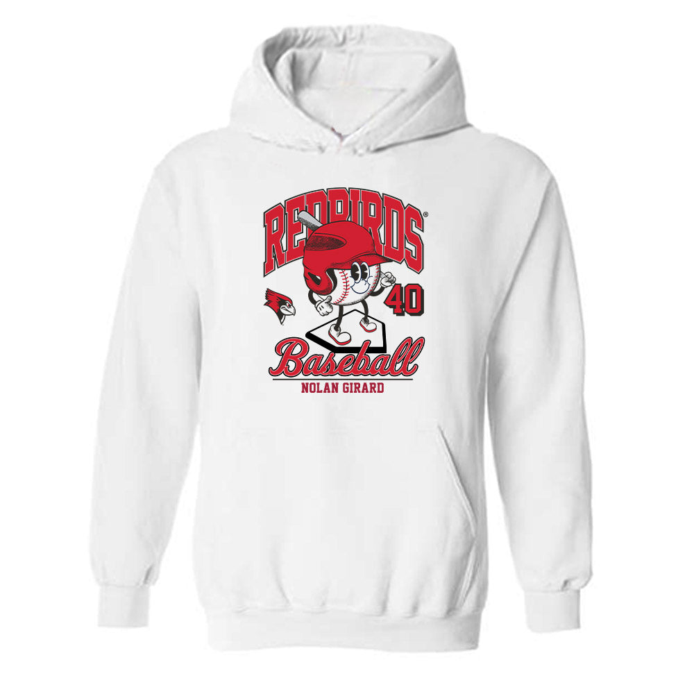 Illinois State - NCAA Baseball : Nolan Girard - Fashion Shersey Hooded Sweatshirt-0