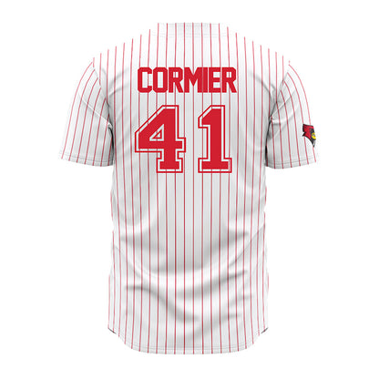 Illinois State - NCAA Baseball : Carson Cormier - Pinstripe Jersey-1
