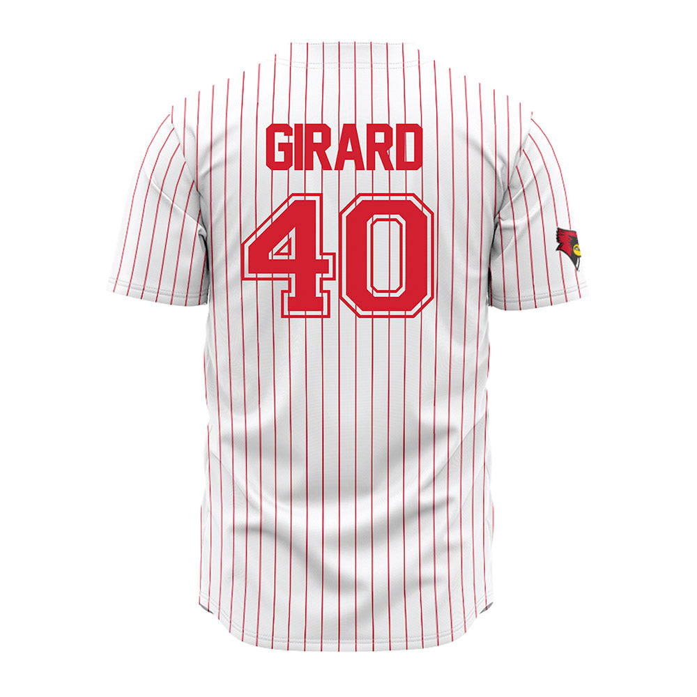 Illinois State - NCAA Baseball : Nolan Girard - Pinstripe Jersey-1