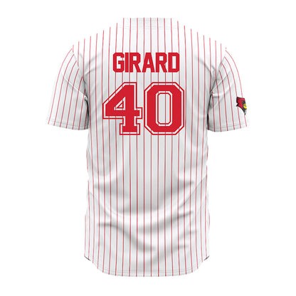 Illinois State - NCAA Baseball : Nolan Girard - Pinstripe Jersey-1