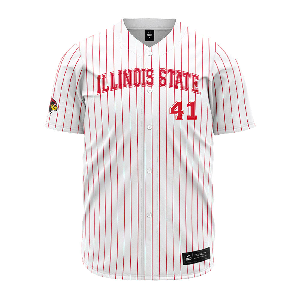 Illinois State - NCAA Baseball : Carson Cormier - Pinstripe Jersey-0
