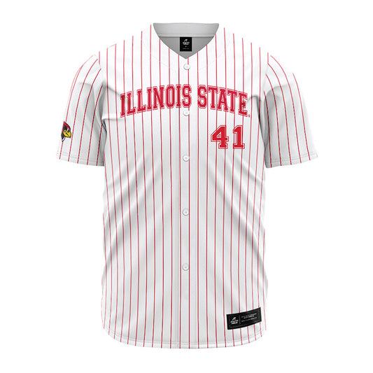 Illinois State - NCAA Baseball : Carson Cormier - Pinstripe Jersey-0