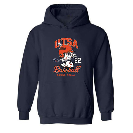 UTSA - NCAA Baseball : Garrett Gruell - Fashion Shersey Hooded Sweatshirt-0