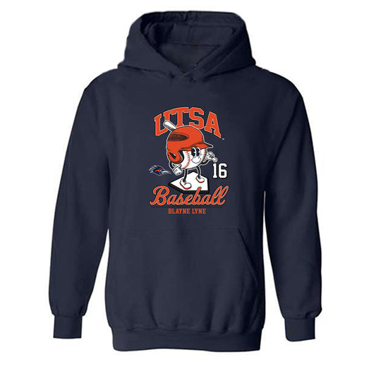 UTSA - NCAA Baseball : Blayne Lyne - Fashion Shersey Hooded Sweatshirt-0
