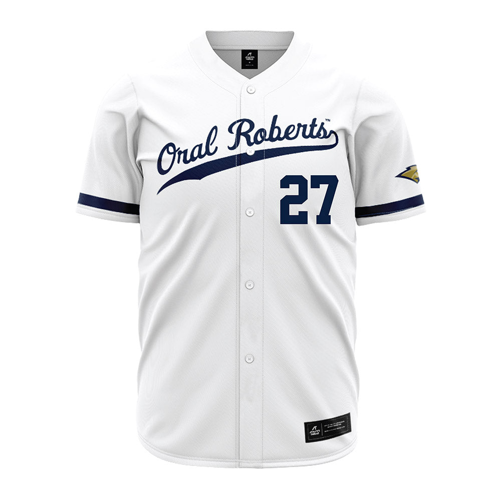Oral Roberts - NCAA Baseball : Keaton Ruthardt - White Jersey