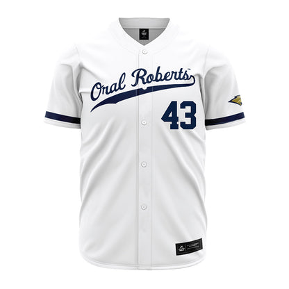 Oral Roberts - NCAA Baseball : Will Yeary - White Jersey-0