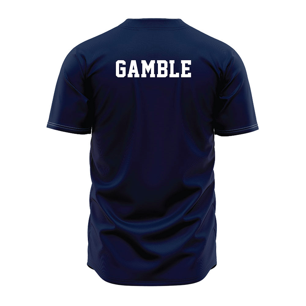 Oral Roberts - NCAA Baseball : Jackson Gamble - Navy Jersey-1