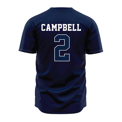 Oral Roberts - NCAA Baseball : Keaton Campbell - Navy Jersey-1