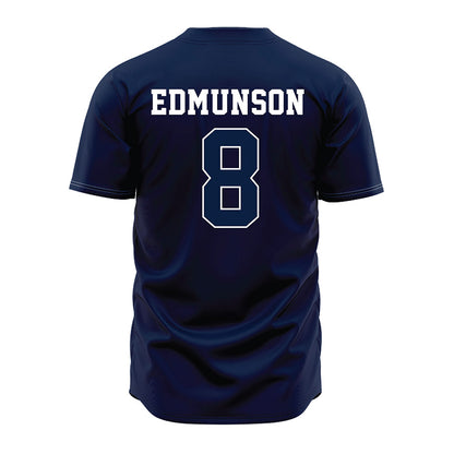 Oral Roberts - NCAA Baseball : Will Edmunson - Navy Jersey-1