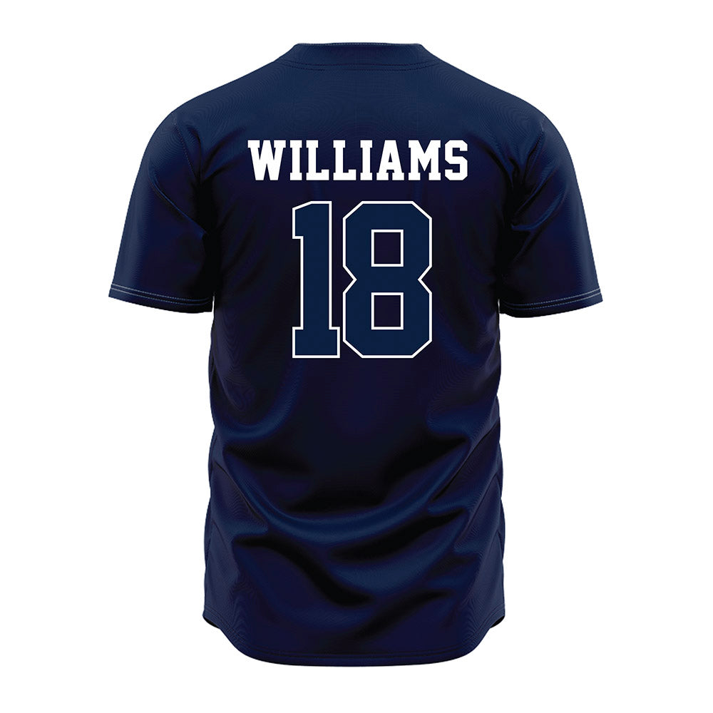 Oral Roberts - NCAA Baseball : Luke Williams - Navy Jersey-1