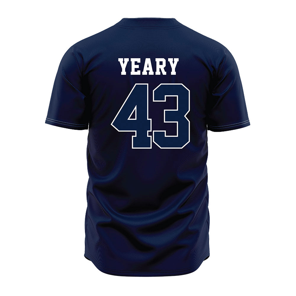Oral Roberts - NCAA Baseball : Will Yeary - Navy Jersey-1