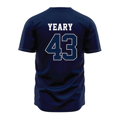 Oral Roberts - NCAA Baseball : Will Yeary - Navy Jersey-1