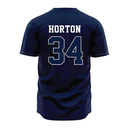 Oral Roberts - NCAA Baseball : Ethan Horton - Navy Jersey-1