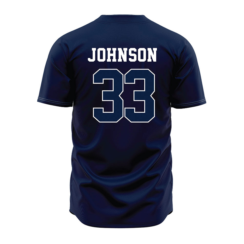 Oral Roberts - NCAA Baseball : Conner Johnson - Navy Jersey