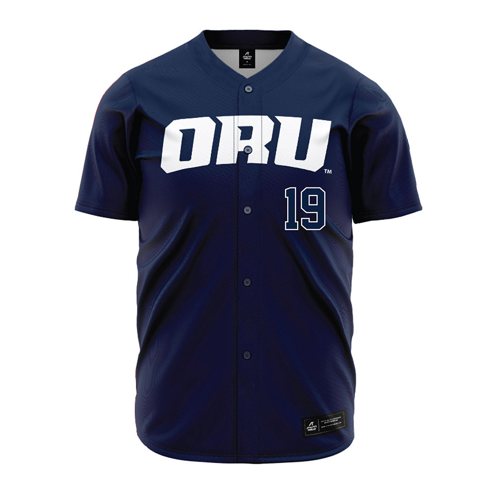Oral Roberts - NCAA Baseball : Braydon Sanford - Navy Jersey-0