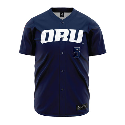 Oral Roberts - NCAA Baseball : Owen Coil - Navy Jersey