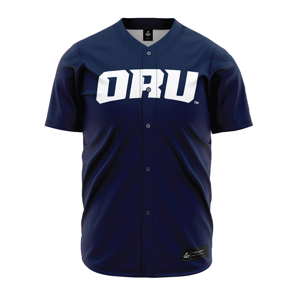 Oral Roberts - NCAA Baseball : Lawson Ward - Navy Jersey-0