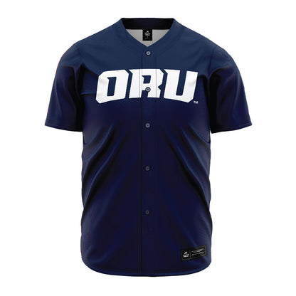 Oral Roberts - NCAA Baseball : Lawson Ward - Navy Jersey-0