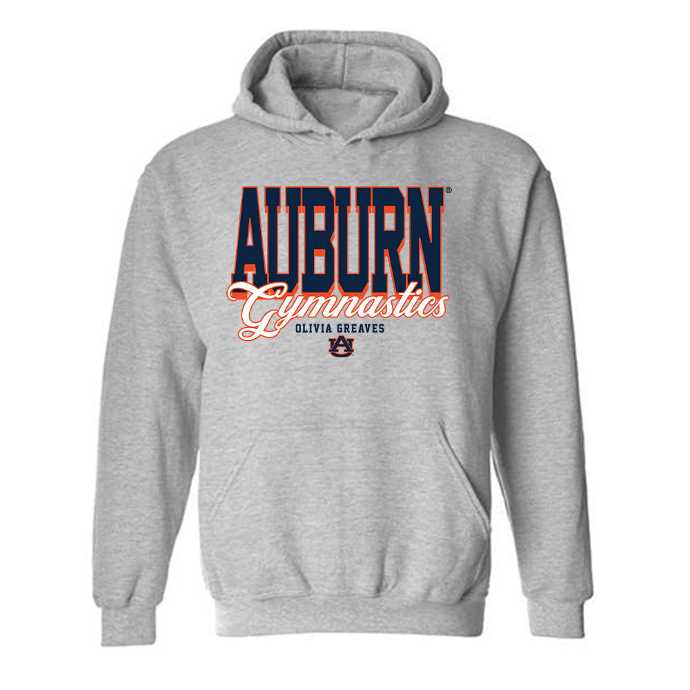 Auburn - NCAA Women's Gymnastics : Olivia Greaves - Fashion Shersey Hooded Sweatshirt-0