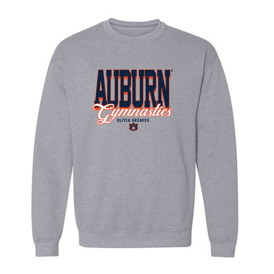 Auburn - NCAA Women's Gymnastics : Olivia Greaves - Fashion Shersey Crewneck Sweatshirt-0
