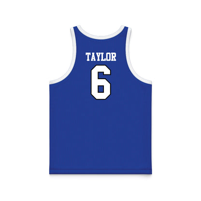 UNC Asheville - NCAA Men's Basketball : Kam Taylor - Royal Basketball Jersey-1