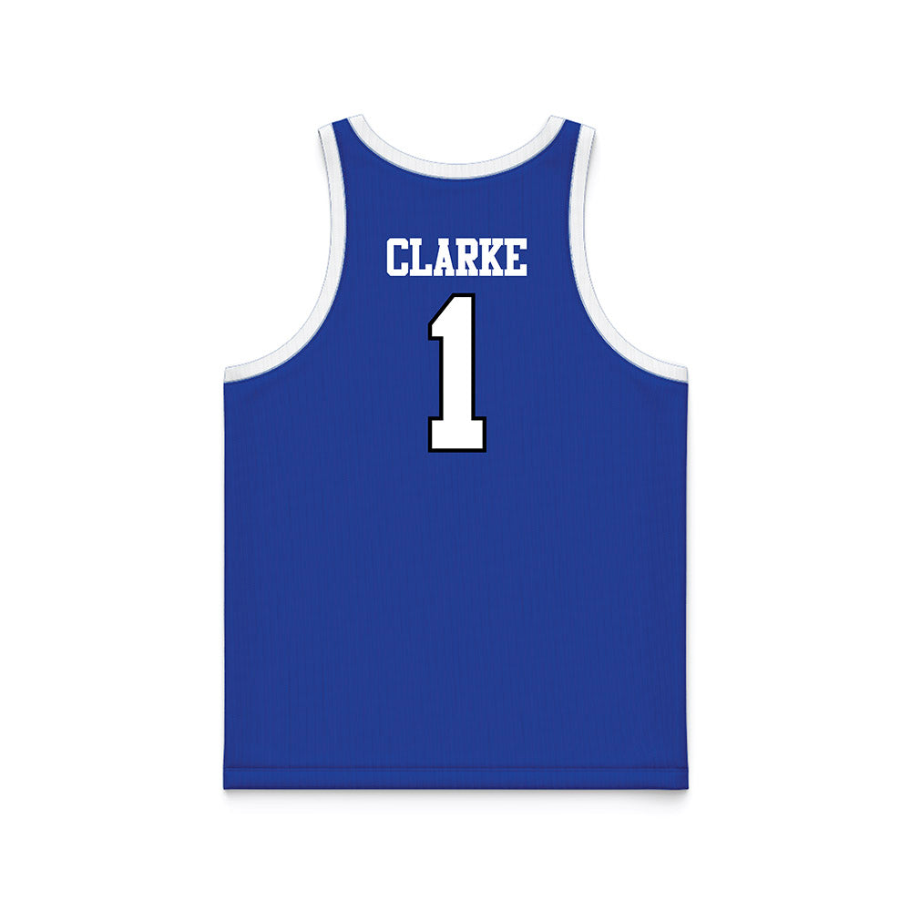 UNC Asheville - NCAA Men's Basketball : Julian Clarke - Royal Basketball Jersey-1