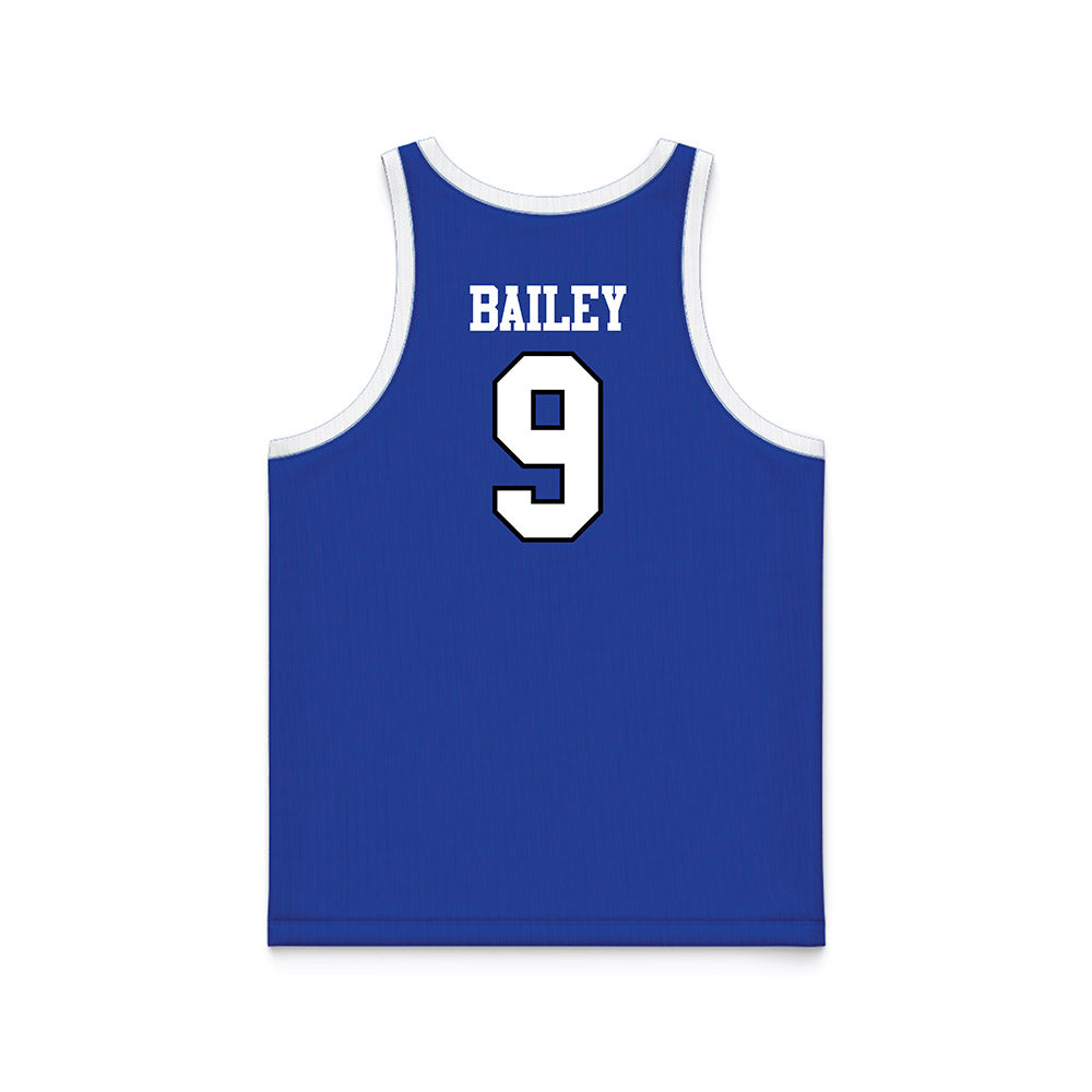 UNC Asheville - NCAA Men's Basketball : Ian Bailey - Royal Basketball Jersey-1