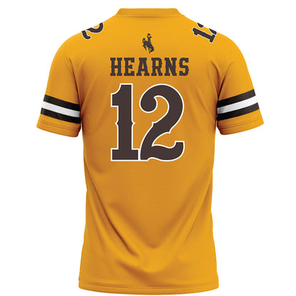 Wyoming - NCAA Football : Desman Hearns - Gold Football Jersey-1