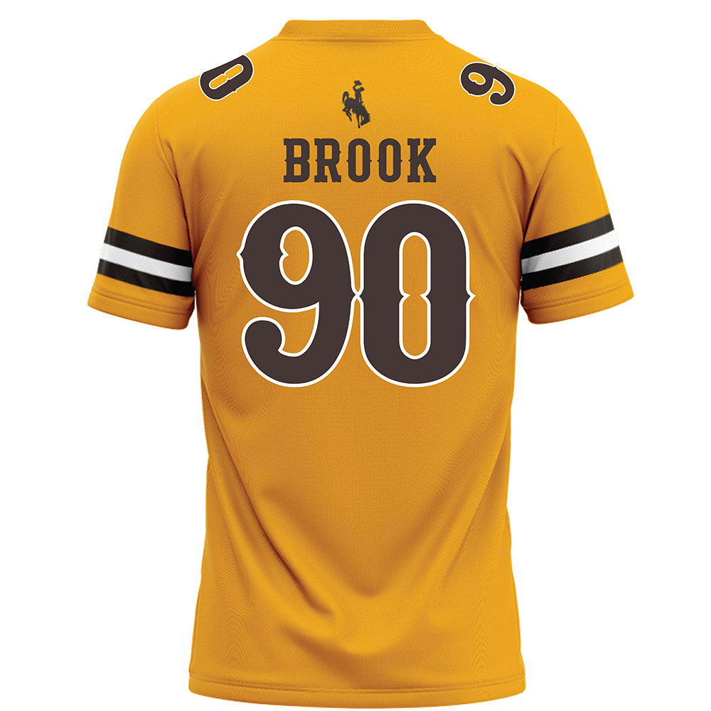 Wyoming - NCAA Football : Cade Brook - Gold Football Jersey-1