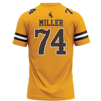 Wyoming - NCAA Football : Tariq Miller - Gold Football Jersey-1