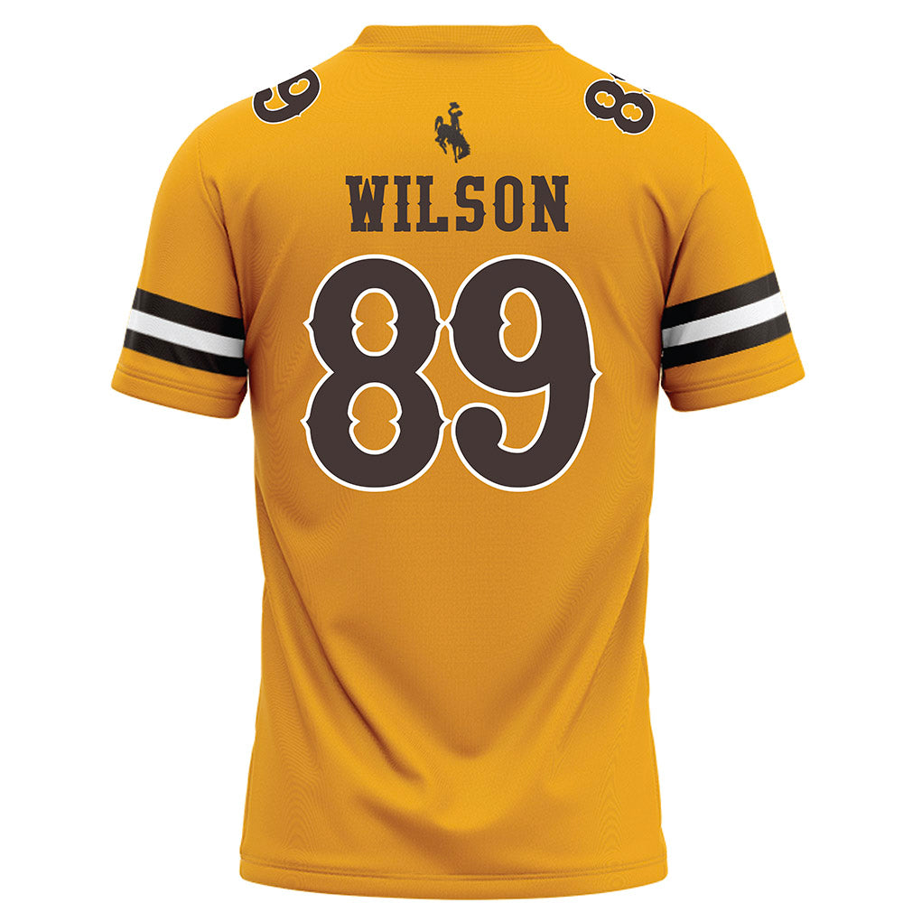Wyoming - NCAA Football : Jake Wilson - Gold Football Jersey-1