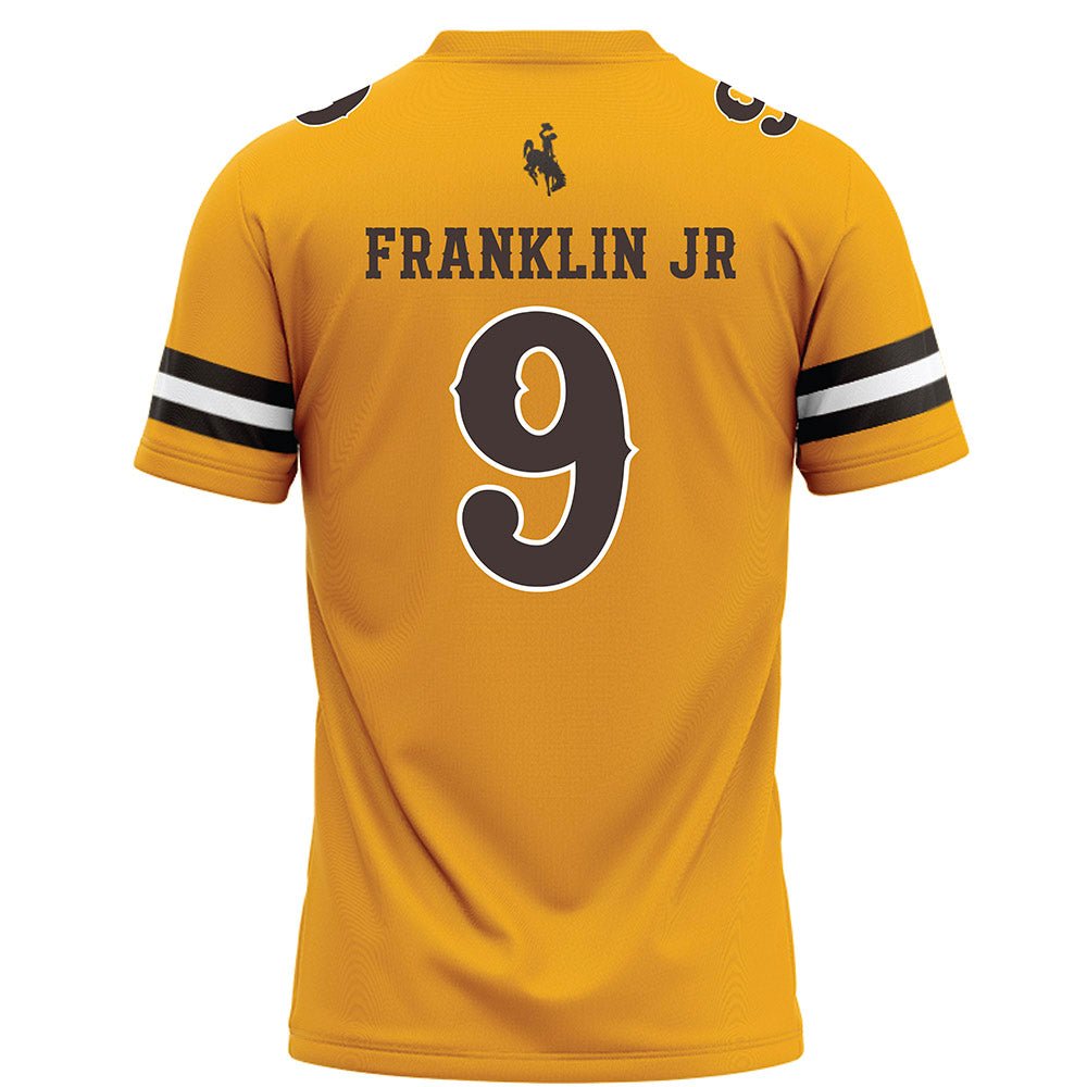 Wyoming - NCAA Football : Travis Franklin Jr - Gold Football Jersey-1